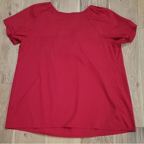 Oh Baby by Motherhood Women's 100% Polyester red maternity top size Large - Picture 2 of 5